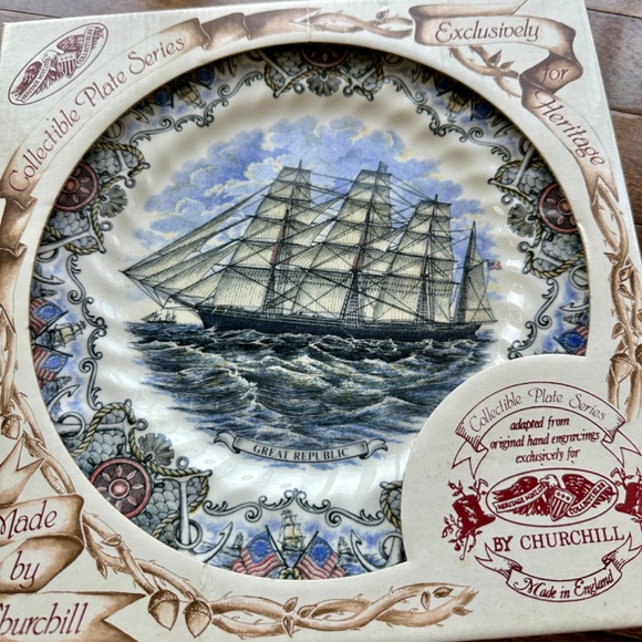 NEW IN BOX Churchill Currier & Ives Tall Ships - Set of 3 - Picture 11 of 16